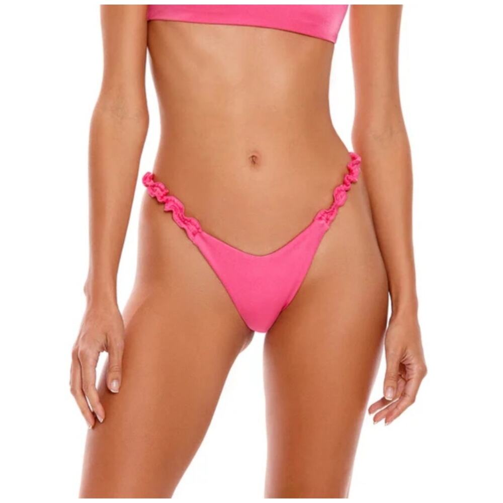 Agua Bendita Adele Aine Bikini Bottom in Pink Size XL NWT